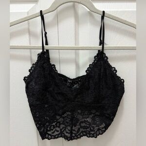 Zara Black Lace Crop Top